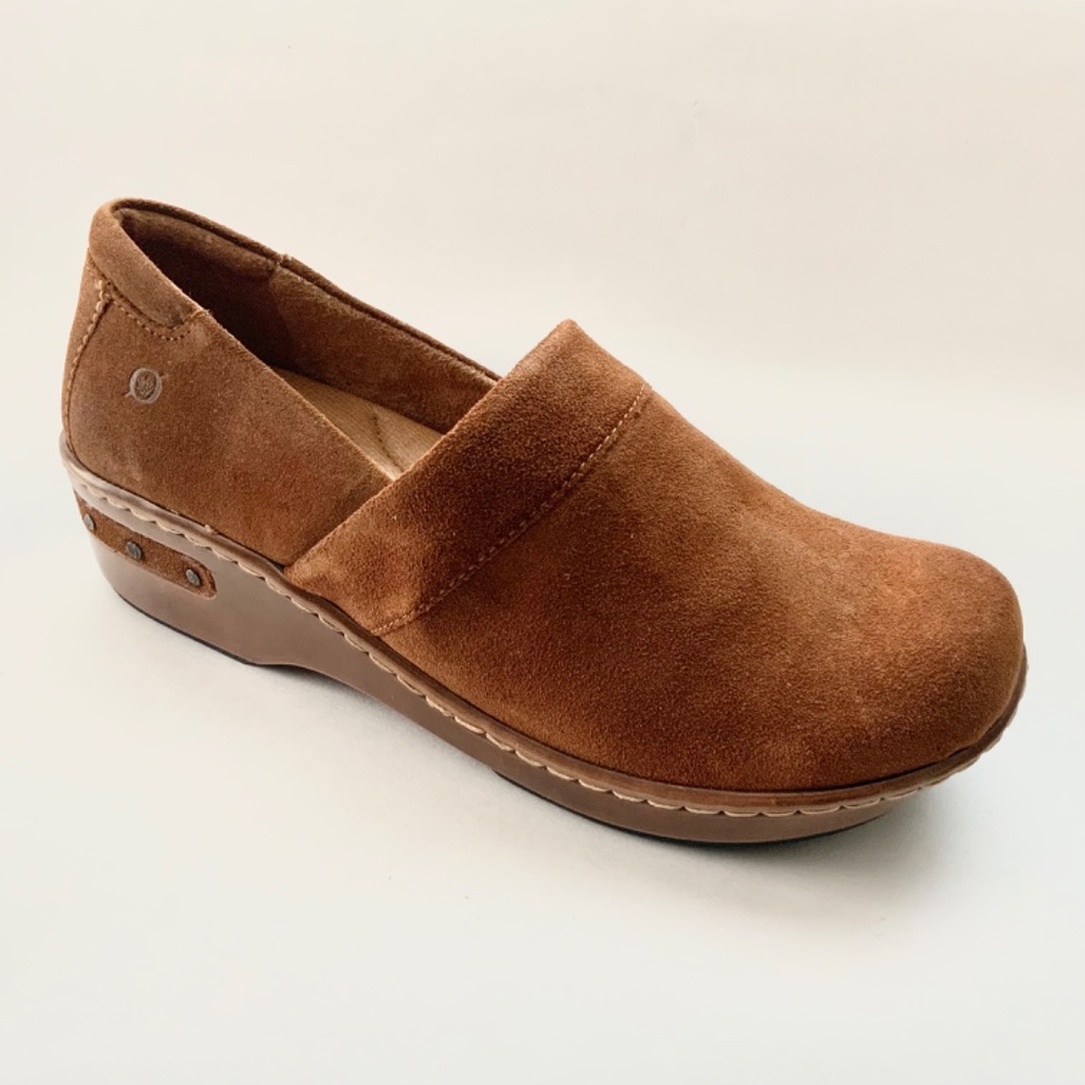 Born Bailie Clog Brown Leather Suede Women’s Comfortable Shoes size 8.5 40 - Picture 12 of 13